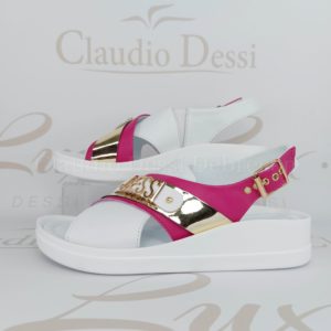 Lux by Dessi 4403-41 fehér-pink szanda