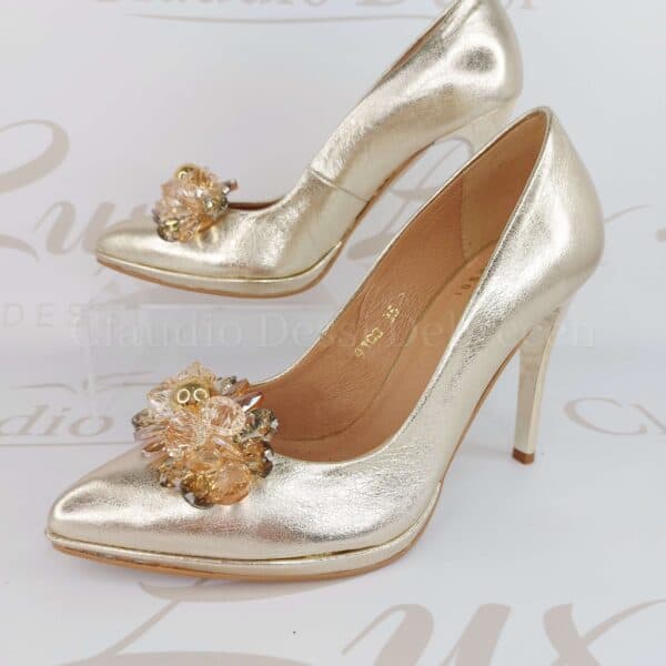 Lux by Dessi P-9112 arany magassarkú cipő