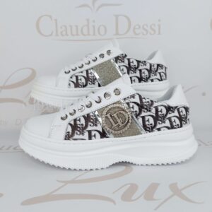 Lux by Dessi Hanza-64LD fehér-fekete sneaker