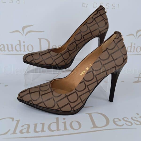 Lux by Dessi 9103LD barna magassarkú cipő