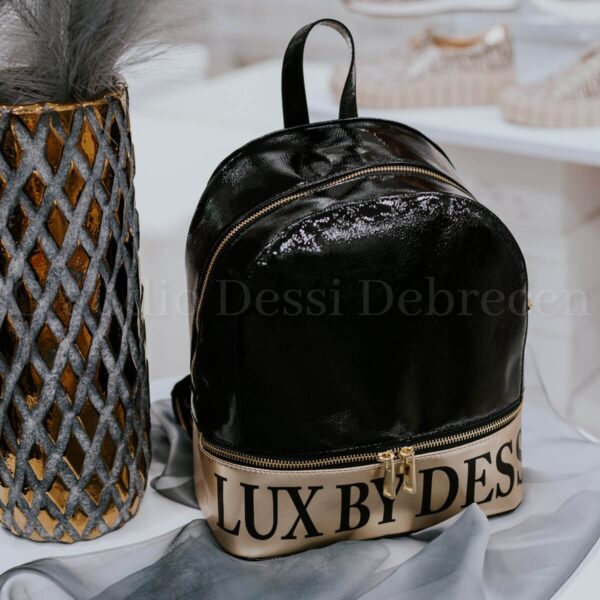 Lux by Dessi 493 fekete-arany lakk hátitáska