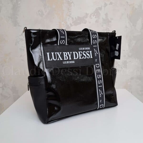 Lux by Dessi 588 fekete lakk kézitáska