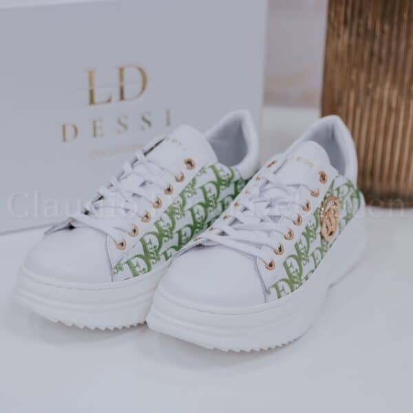 Lux by Dessi Hanza-83/LD fehér-zöld sneaker