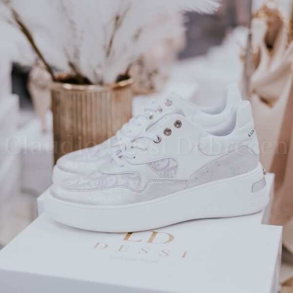 Lux by Dessi Lona-12/LD fehér-ezüst sneaker