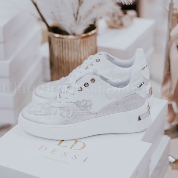 Lux by Dessi Lona-12/LD fehér-ezüst sneaker