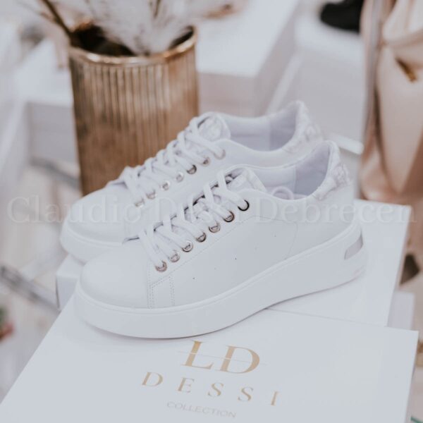 Lux by Dessi Lona-27/LD fehér-ezüst sneaker