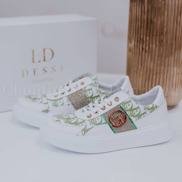 Lux by Dessi Hanza-84/LD fehér-zöld sneaker