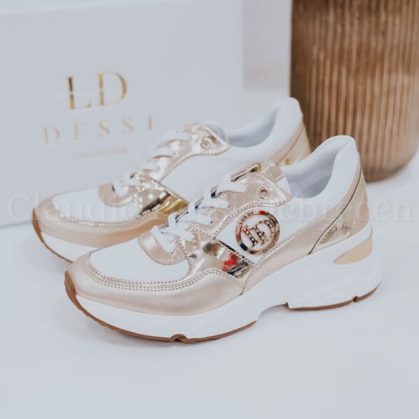 Lux by Dessi 0093-49 fehér/arany sneaker
