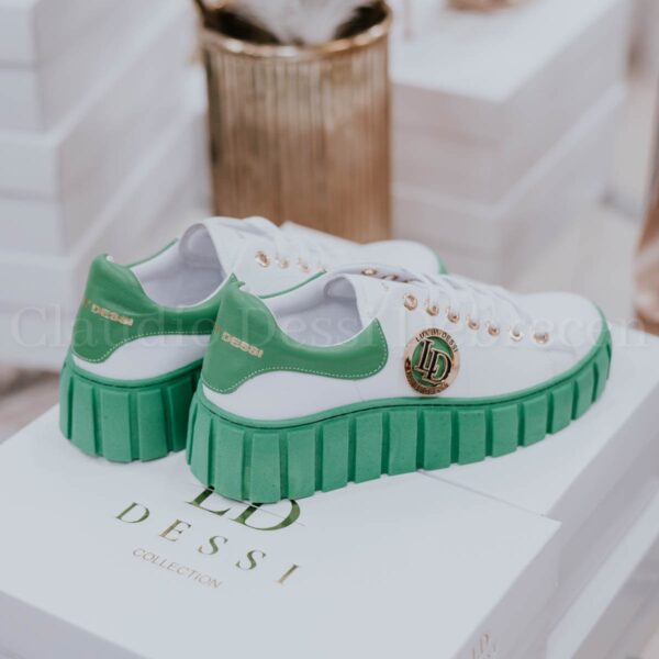Lux by Dessi Hanza-73 fehér-zöld sneaker