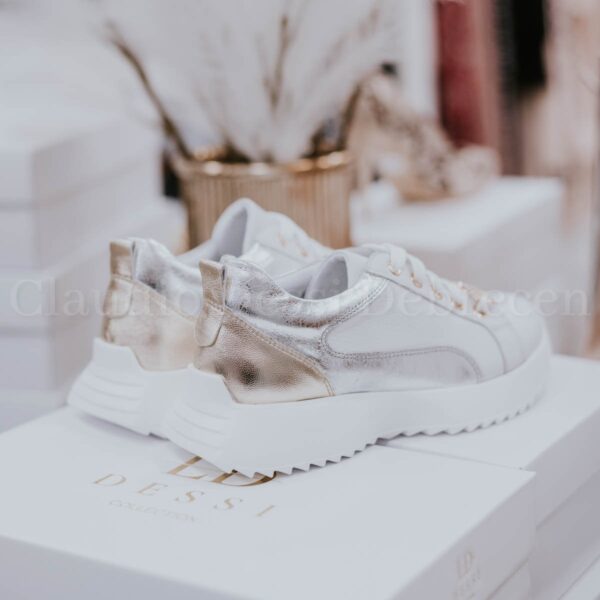 Lux by Dessi K05/4 fehér-ezüst sneaker