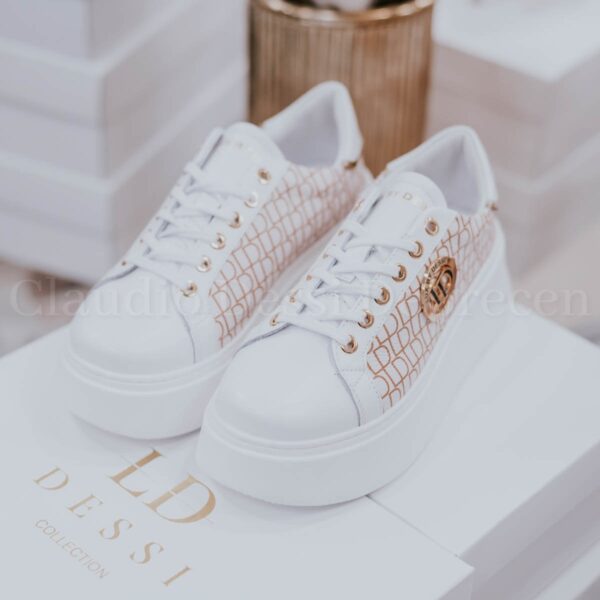 Lux by Dessi Hanza-96/LD fehér-bézs sneaker
