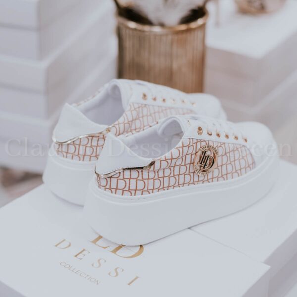 Lux by Dessi Hanza-96/LD fehér-bézs sneaker