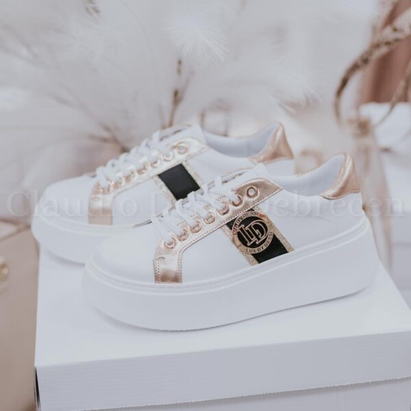 Lux by Dessi Hanza-26 fehér-arany sneaker