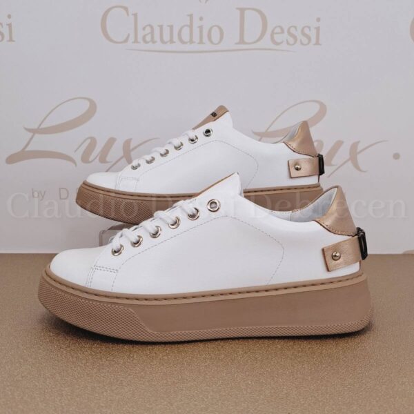 Lux by Dessi Hanza-81 fehér-bronz sneaker
