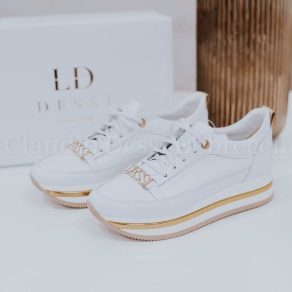 Lux by Dessi 3021 fehér-arany sneaker