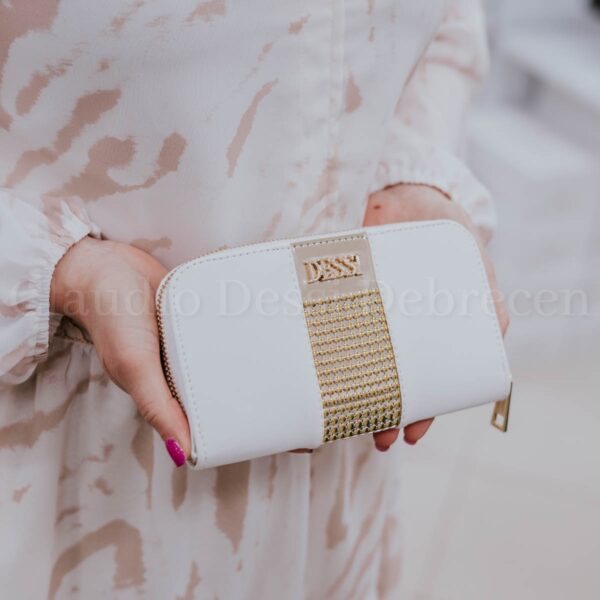 Lux by Dessi P-1 fehér-arany pénztárca