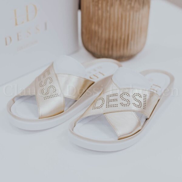 Lux by Dessi 4403-44 fehér-arany papucs