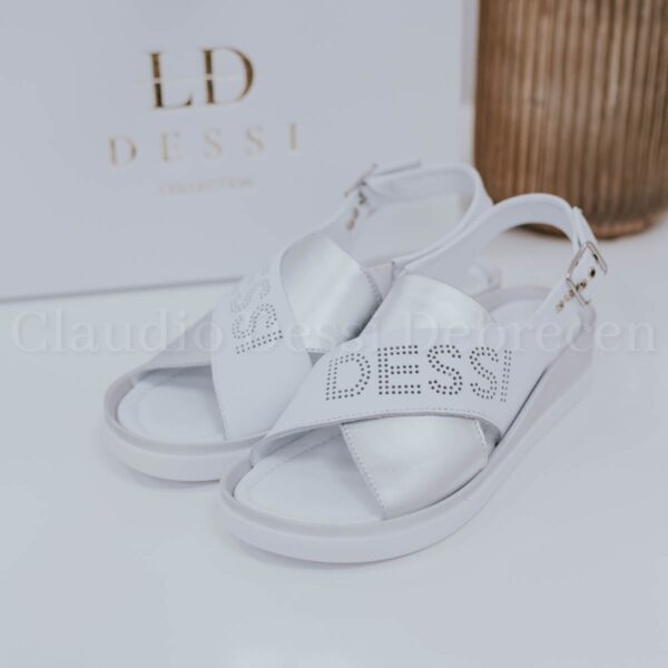 Lux by Dessi 4403-45 fehér-ezüst szanda