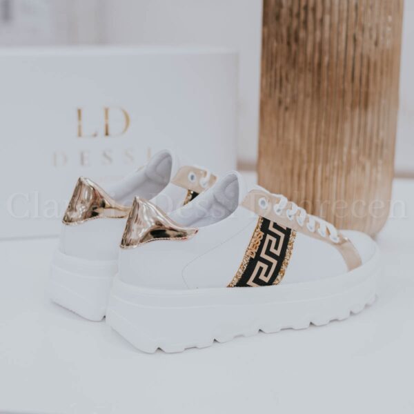 Lux by Dessi Hanza-18 fehér-arany sneaker