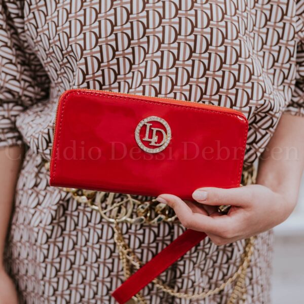 Lux by Dessi 500/S piros lakk pénztárca