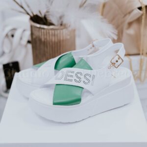 Lux by Dessi 352-25 fehér-zöld szanda