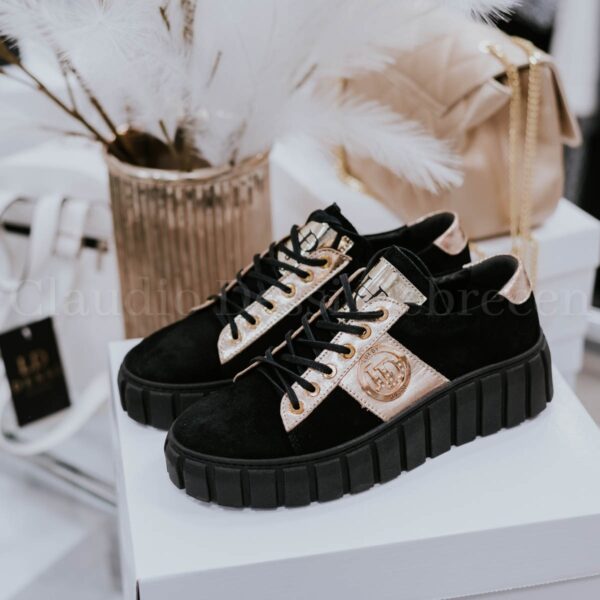 Lux by Dessi 540 fekete-arany sneaker