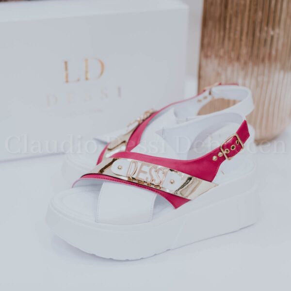 Lux by Dessi 352-18 fehér-pink szanda