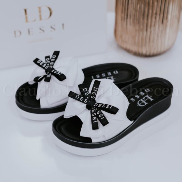 Lux by Dessi 4403-8/715 fekete-fehér papucs