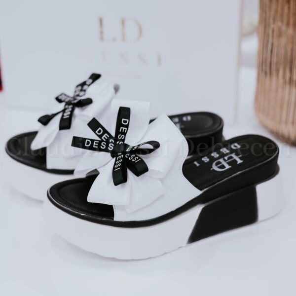 Lux by Dessi 352-1 fekete-fehér papucs