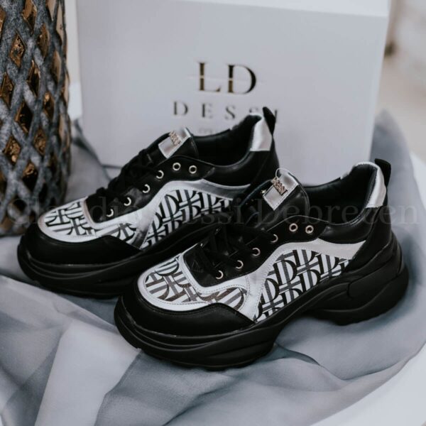 Lux by Dessi Astra-03/LD fekete-fehér sneaker