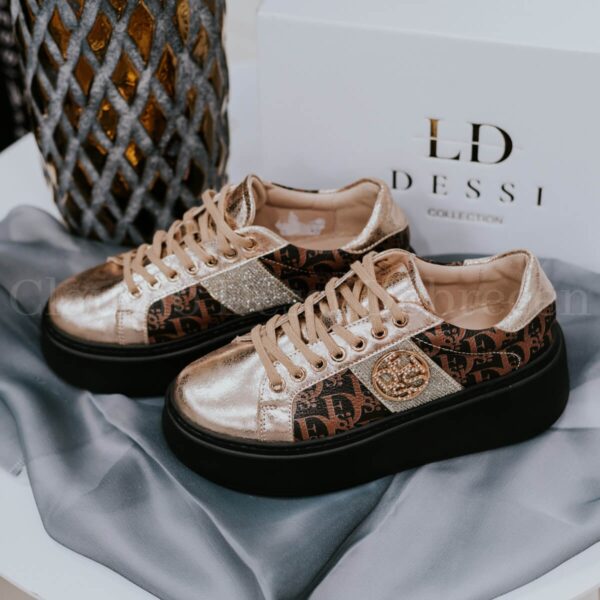 Lux by Dessi Hanza-60 arany-barna sneaker