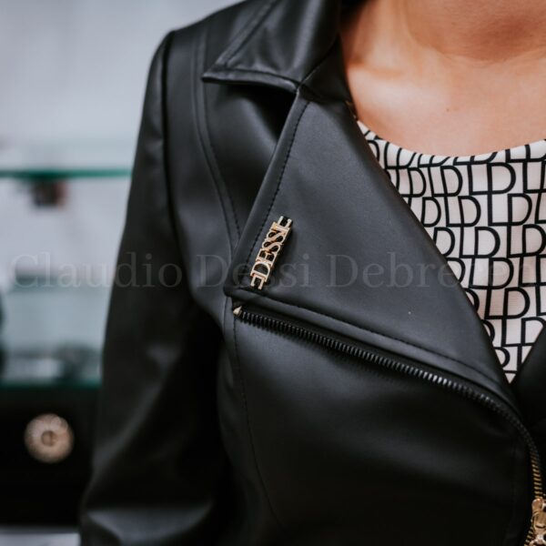 Lux by Dessi Hera fekete bőrkabát