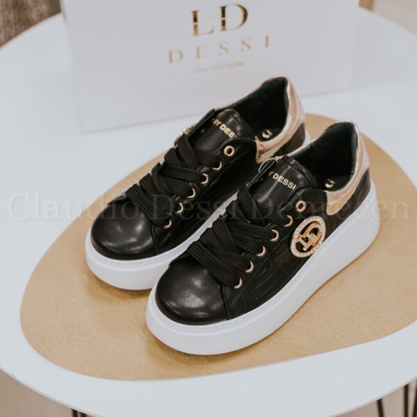 Lux by Dessi Hanza-127 fekete-arany sneaker