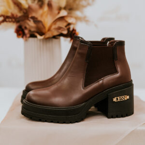 Lux by Dessi Megan-14 csokibarna bokacsizma